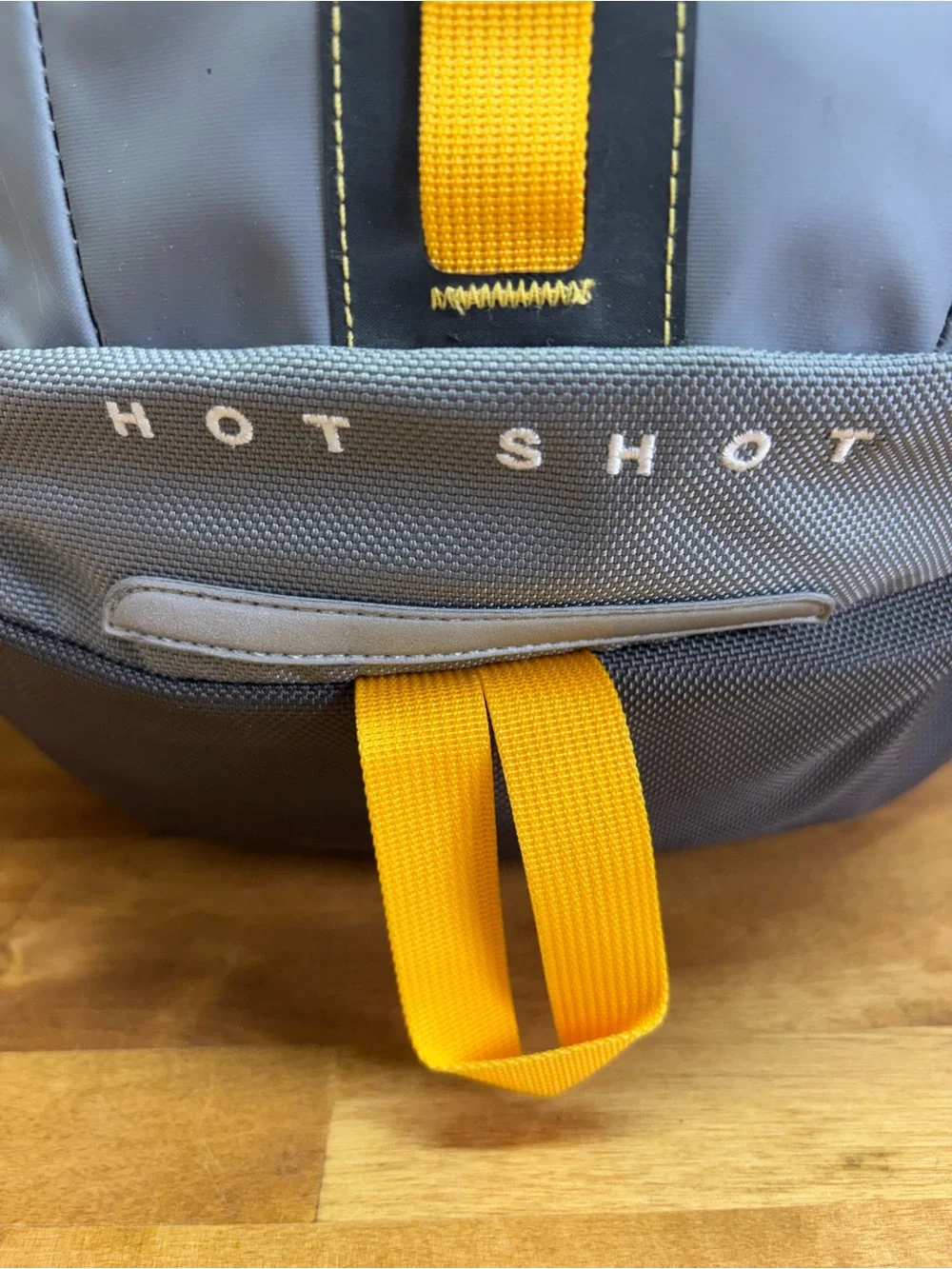 The North Face Hot Shot Backpack Grey Yellow Laptop Daypack T196